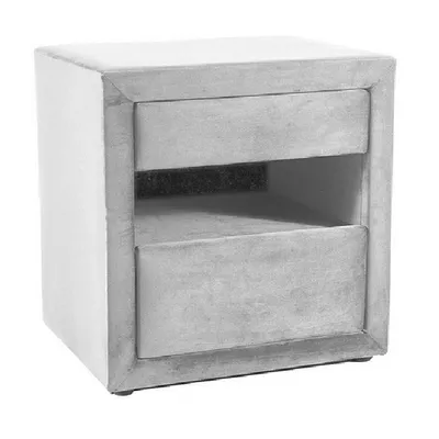 Image de Table de chevet rembourrée STELLEN – gris clair