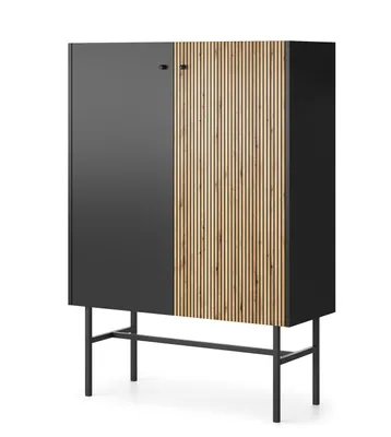 Produktbild von AX LIVING Kommode modern Dinley – 93 cm breit in Schwarz & Eiche