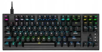 Obrázek produktu pro Corsair K55 CORE RGB, Kabel, USB, Mechanický spínač, QWERTY, RGB LED, Černá