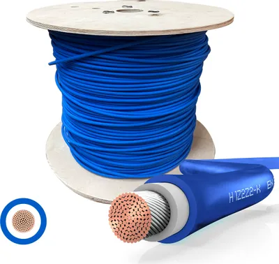 Produktbild von 25m Meterware-Solarkabel 4mm², H1Z2Z2-K Solarleitung für Solaranlagen, blau