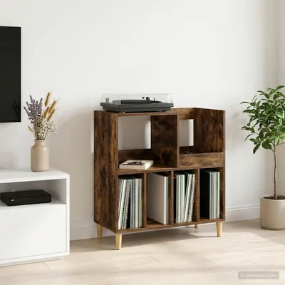 Produktbild von Möbel Plattenspieler Stand Räuchereiche 82 x 39,5 x 82,5 cm - CD- & DVD-Regale &1986