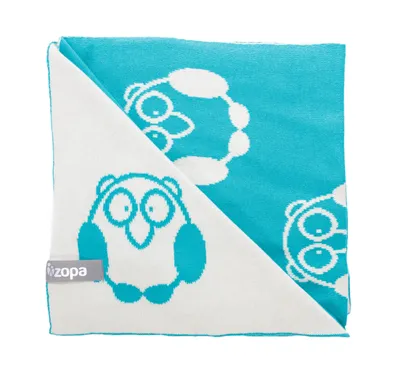 Produktbild von ZOPA Babydecke Little Owl Mint
