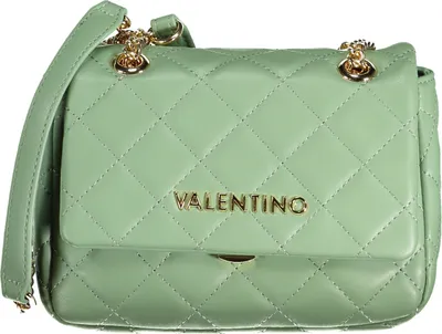 Produktbild von Grüne Damentasche mit Kette: Elegante Umhängetasche mit Logo.