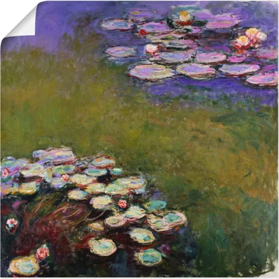 Produktbild von ARTland Poster Seerosen. Größe: 70x70 cm
