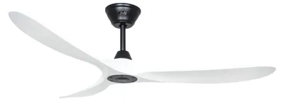 Immagine prodotto di Ventilatore da soffitto a risparmio energetico con telecomando Eco Genuino 152 cm Nero opaco / Bianco opaco