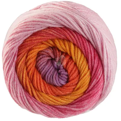 Produktbild von Lana Grossa COOL WOOL BIG COLOR Klassiker aus purer, extrafeiner Wolle Farbe 4039 - Pink/Orange