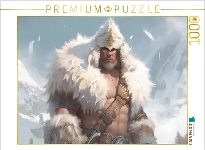 Produktbild von CALVENDO Puzzle Berserker im Fellgewand | 1000 Teile Lege-Größe 64x48cm Foto-Puzzle für glückliche Stunden