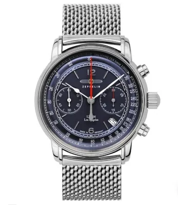 Image de ZEPPELIN 8614M-3 LZ126 Los Angeles hommes en acier inoxydable bracelet milanais automatique