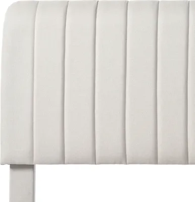 Image de Sweiko Lit rembourré Lit simple avec tête de lit réglable et sommier à lattes, lin, 90 x 200 cm, beige(Sans matelas)