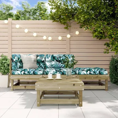 Produktbild von Möbel 4-tlg. Garten-Lounge-Set – Balkonmöbel Sitzgruppe Kiefernholz Imprägniert DE4728