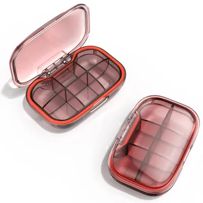 Obrázek produktu pro Lékovka s 6 přihrádkami - oranžová