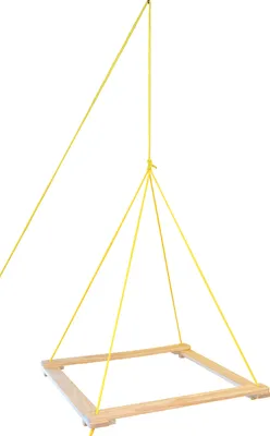 Produktbild von EDUPLAY 110354 Hängezeltrahmen, 100 x 100 cm, Seil: 5 m, Holz, natur