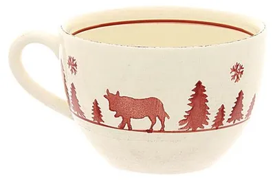 Image de 4 Tasse Jumbo - Vache Rouge - Table Et Cook