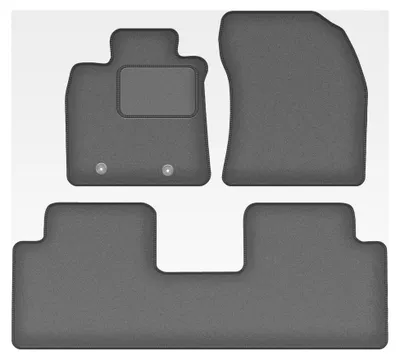 Produktbild von Velours Fußmatten 3-teiliges Set für Toyota Avensis III T27 (2009-2018) | Qualität: CARLUX, passgenau, Graphit/Grau