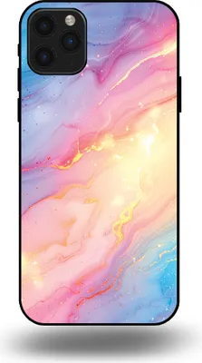 Produktbild von Smartphonica Handyhülle geeignet für iPhone 11 Pro Max mit Regenbogen Glitzer Marmor Print - TPU Backcover Case Regenbogen Glitzer Marmor Design