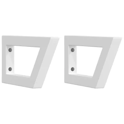 Immagine prodotto di vidaXL Staffe per lavabo 2 pz. Acciaio trapezoidale bianco
