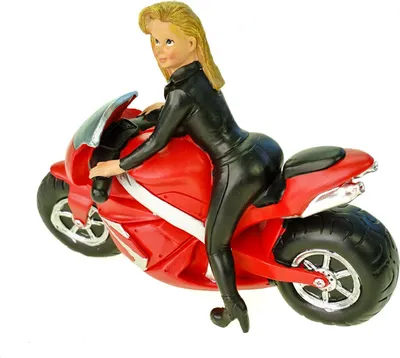 Produktbild von Spardose sexy Motorradgirl 21 cm Poly bunt Sparschwein Bike Motorrad Sport