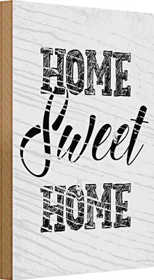 Produktbild von Holzschild Spruch Home Sweet Home 20x30cm