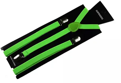 Produktbild von CHPN – Hosenträger – Neon-Hosenträger – Hosenhalter – Neongrün – Einheitsgröße – verstellbar – elastisch – Uni