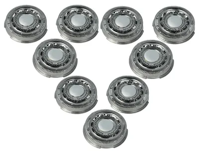 Produktbild von vhbw 9x Ersatz-Scherköpfe kompatibel mit Philips S9000, S9021, S9031, S9041, S9111, S9112, S9151, S9161, S9171 Elektrorasierer ersetzt SH90, Silber