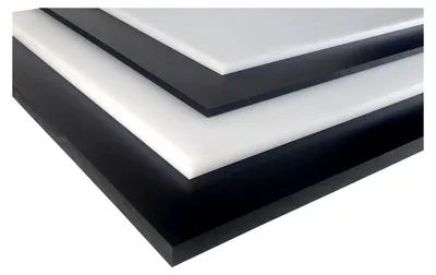Produktbild von PE-HD Polyethylenplatte 1-30 mm schwarz/weiß verschiedene Formate Kunststoffplatte (495 x 495 x 10 mm, Weiß (Natur))
