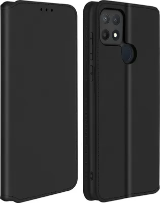 Produktbild von Avizar, Kunstleder Cover Classic Edition für Oppo A15, Schwarz