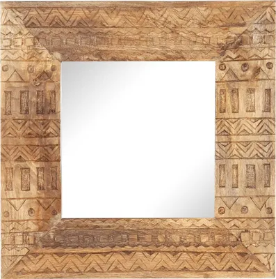 Zdjęcie produktu dla vidaXL Ręcznie rzeźbione lustro 50x50x2,5 cm z litego drewna mango