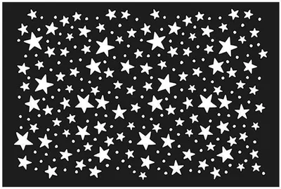 Produktbild von Plastikschablone 15 x 10 cm - Sterne