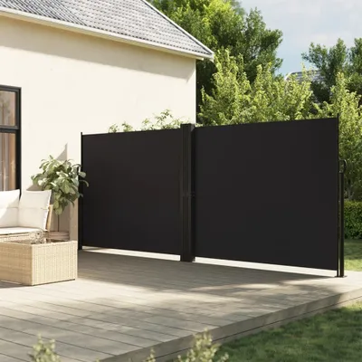 Produktbild von HOMMIE Seitenmarkise Anti-UV & Wasserfest - modernes Design - Ausziehbar Schwarz 160x1000cm NEU605019 - Sonnenschirme