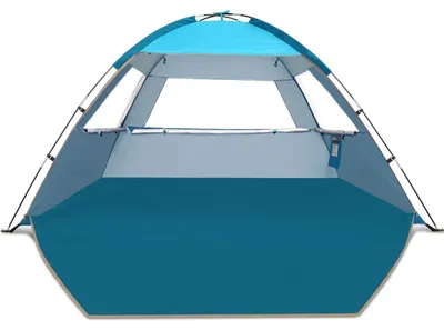 Produktbild von Strandmuschel Strandzelt Sonnenzelt - Für 3 bis 4 Personen - UPF 50+ - 1,6 kg - Leicht