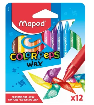 Immagine prodotto di Maped Wachsmalstifte COLOR'PEPS WAX, 12er Kartonetui