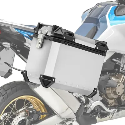 Image de Moto valise en alu 38 litres valises latérales # XW38 droite argentée