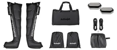 Produktbild von Activejet ACM-PLUS-A1 S, Kompressionsmassage, Beine, Schwarz, Orange, Tasten, Akku, 25 W