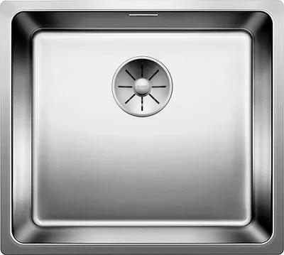 Produktbild von Blanco Andano 450-U Unterbau Spüle, Küchenspüle Edelstahl, Einbauspüle, Spülbecken, verdeckter Überlauf, Seidenglanz, 450x400x190 mm