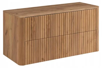 Immagine prodotto di Rodan Mobile Sottolavabo 100cm - con Top - Sospeso - Scanalato Rovere - Push-to-Open - LINEA