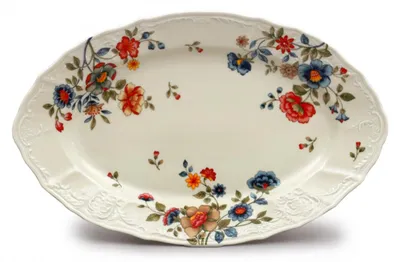 Produktbild von Thun 1794 Bernadotte, ovale Schale, 36 cm, Elfenbein, Blumen, Thun