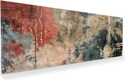 Produktbild von Glasbild 125x50cm in XXL für Wohnzimmer, Schlafzimmer Motiv Abblätternde Farbe