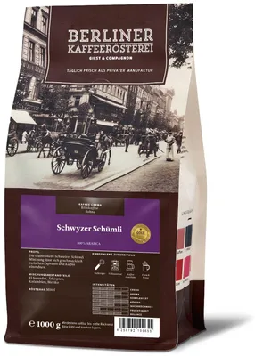Produktbild von Berliner Kaffeerösterei - Schwyzer Schümli (1000g / Bohne)