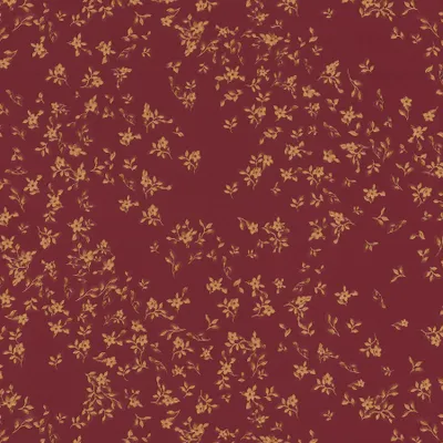 Produktbild von Rote VERSACE Tapete mit Blümchen Muster – Rot, Gold, Braun
