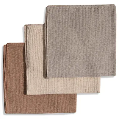 Produktbild von DOLCE SONNO 3Pack Babywindeln aus Baumwoll-Musselin PREMIUM 30x30 cm – MIX07