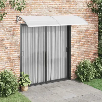 Image de vidaXL Auvent de porte Gris 240x100 cm PC