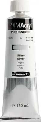 PRIMAcryl - Silber - 150ml Feinste Künstler Acrylfarbe Schmincke 13 895 019