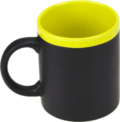 Produktbild von beschreibbarer Memo Kaffee Becher Tasse mit Kreide gelb