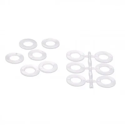 Produktbild von PRYM Häkelringe flach, Kunststoff, Ø 26 mm, weiß