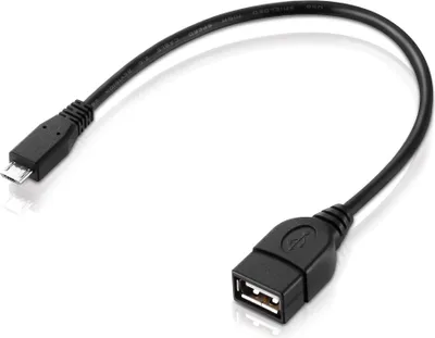 Produktbild von USB-OTG Adapter-Kabel Micro-USB 2.0-Stecker USB-Buchse Typ A für Speicher-Stick und andere Geräte, 15 cm