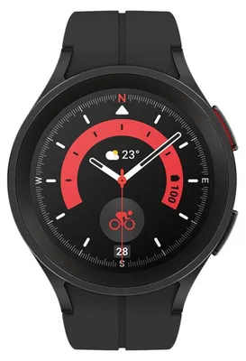 Obrázek produktu pro Samsung Galaxy Watch5 Pro 3,56 cm (1,4") OLED 45 mm Digitální 450 x 450 pixelů Dotykový displej 4G Černá Wi-Fi GPS (satelit)