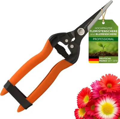 Produktbild von GARTENPAUL Floristenschere Blumenschere, für Pflanzen & Draht, Rebschere Winzerschere Gärtner Winzer Schnittblumen Pflanzenschere, Weinreben Reben Schere Garten Blumen Blütenschere Rosenschere