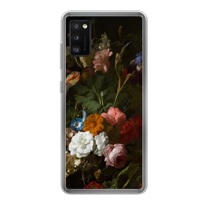 Produktbild von MuchoWow® Handyhülle Schutzhülle Hülle für Samsung Galaxy A41 Vase mit Blumen - Gemälde von Rachel Ruysch Silikon Softcase Handy Hülle - Mobiltelefon