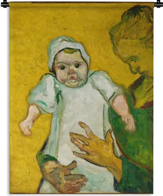 Produktbild von MuchoWow® Wandteppich Wandbehang Madame Roulin und ihr Baby - Vincent van Gogh 60x80 cm Tapisserie Dekoration Wandtuch - Decke - Wandtücher - Wohne