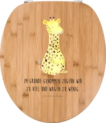 Produktbild von Mr. & Mrs. Panda WC Sitz Giraffe Zufrieden - Transparent - Geschenk, Afrika, Toilettendeckel, WC-Sitz, Klo-Deckel, klo deckel, Klobrille, Glück, Abenteuer